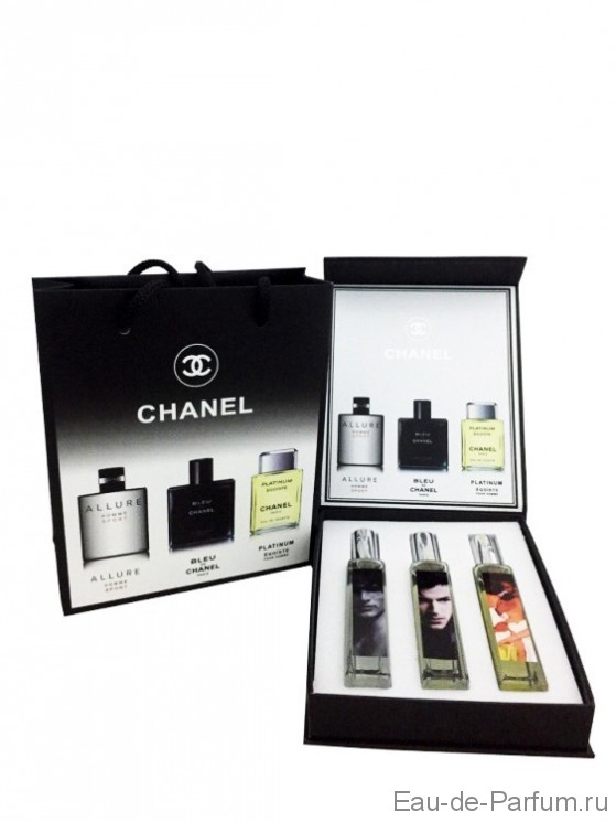 Подарочный набор-сумка Chanel MEN 3х20ml 