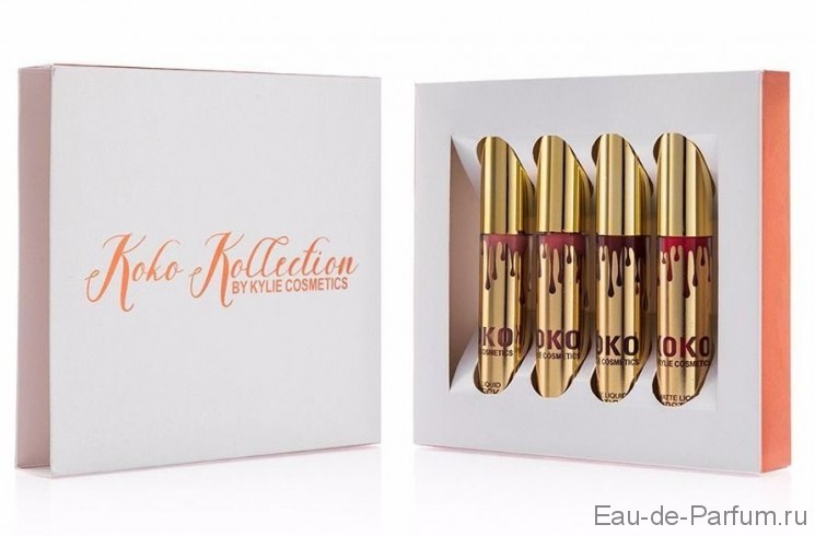 Набор жидких губных помад Koko Kollection by Kylie Cosmetics 4 оттенка